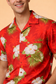 Paradise Red Beach Shirt for Men