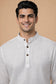 White Leisure Linen Men Co-ord Set