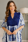 Amy Topaz Embroidered Tie Dye Short Poncho Kaftan Relax Fit