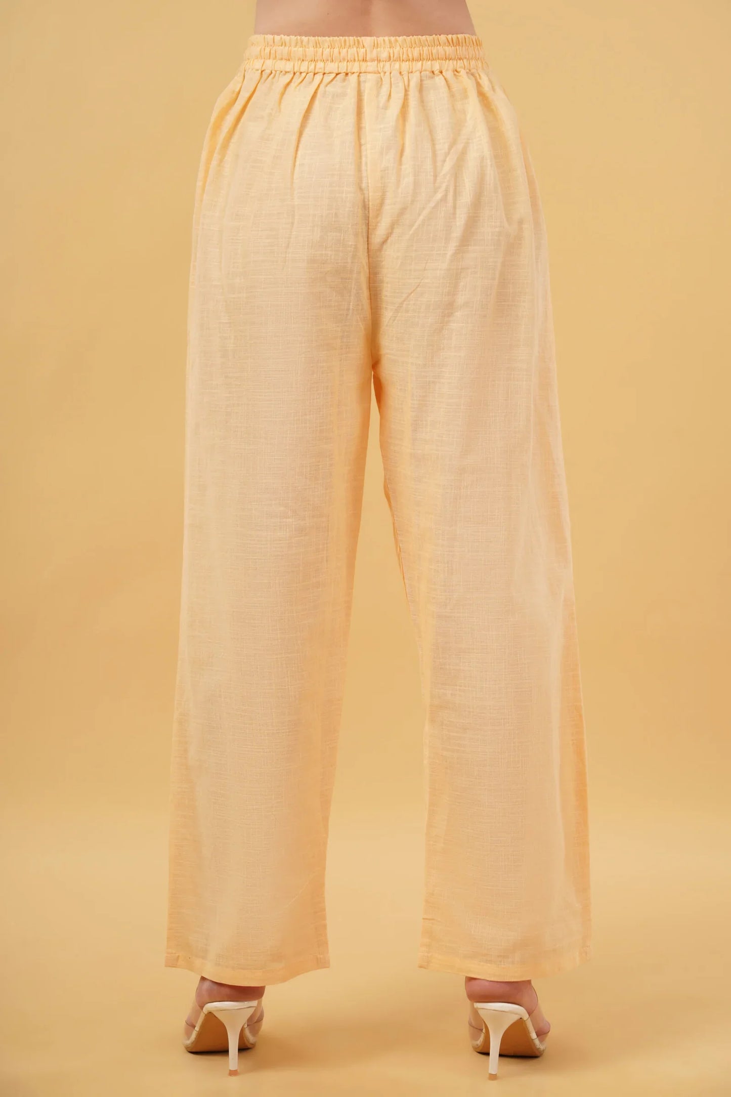 Amira Comfort Fit Peach Linen Pant