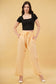 Amira Comfort Fit Peach Linen Pant