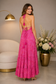 Backless Carnation Paisley Silk Long dress