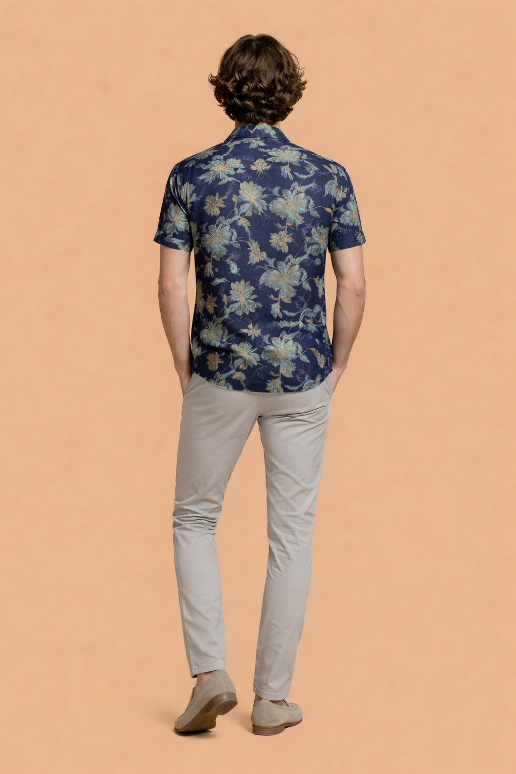 Blue Lily Statement Shirt For Men