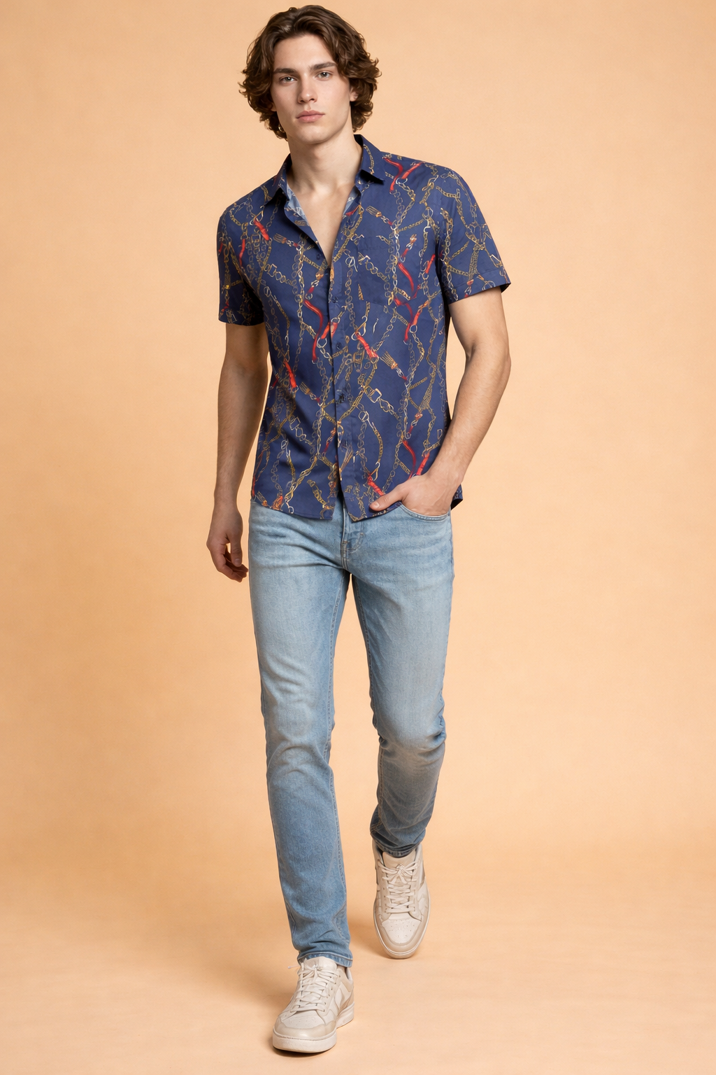 Blue Saphire Statement Shirt for Men