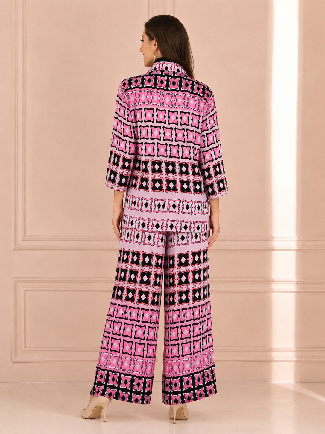 Blush Grid Co-ord Set