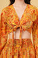 Boho Goddess Bell Sleeve top with Knot & Wide Legged Pant Co-Ord Set