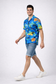 Carribbean Tropical Blue Beach Shirt for Men