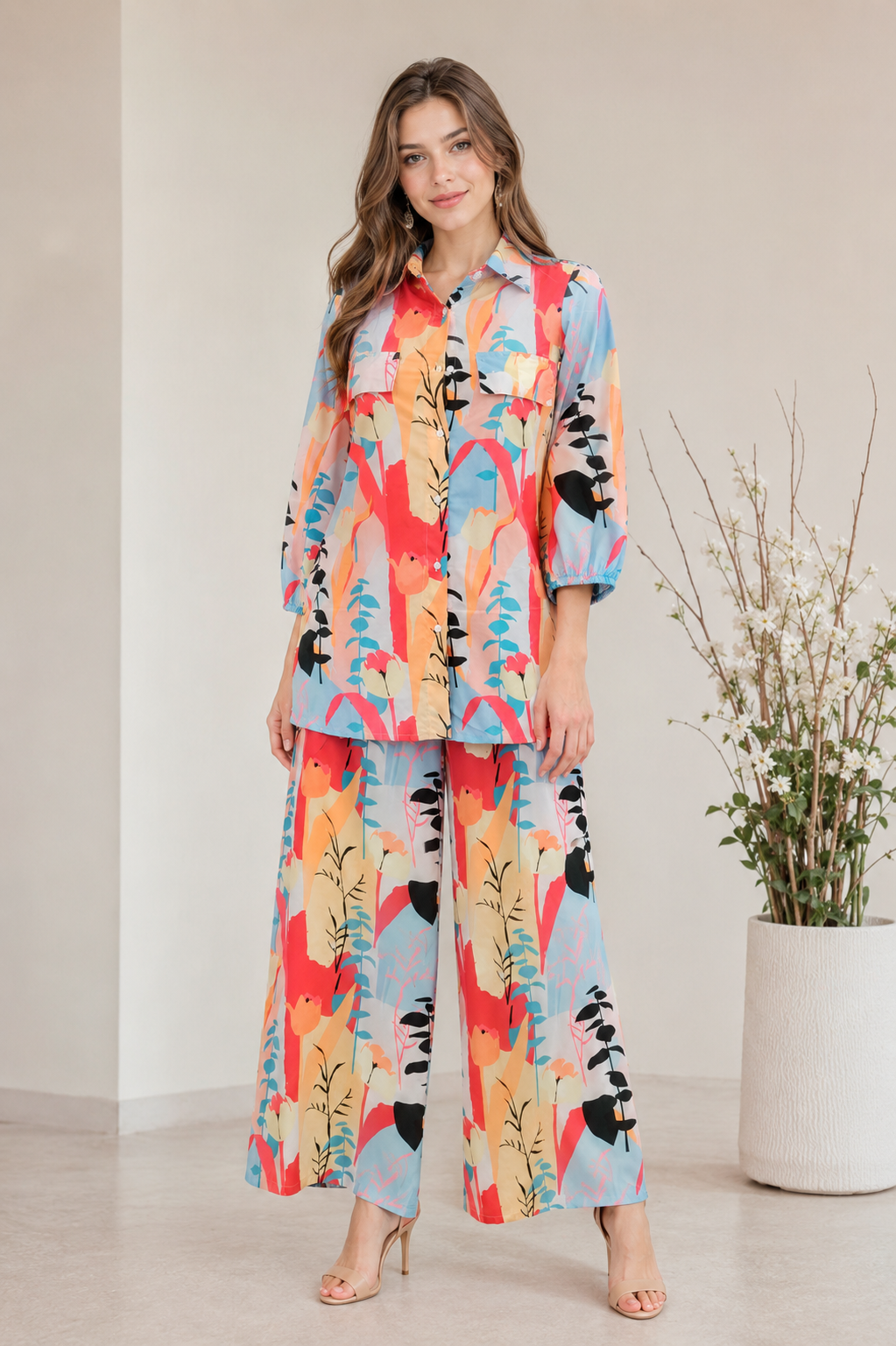  Coral Bloom Co-Ord Set 