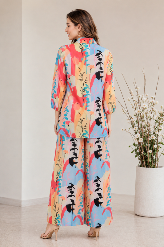 Coral Bloom Co-Ord Set