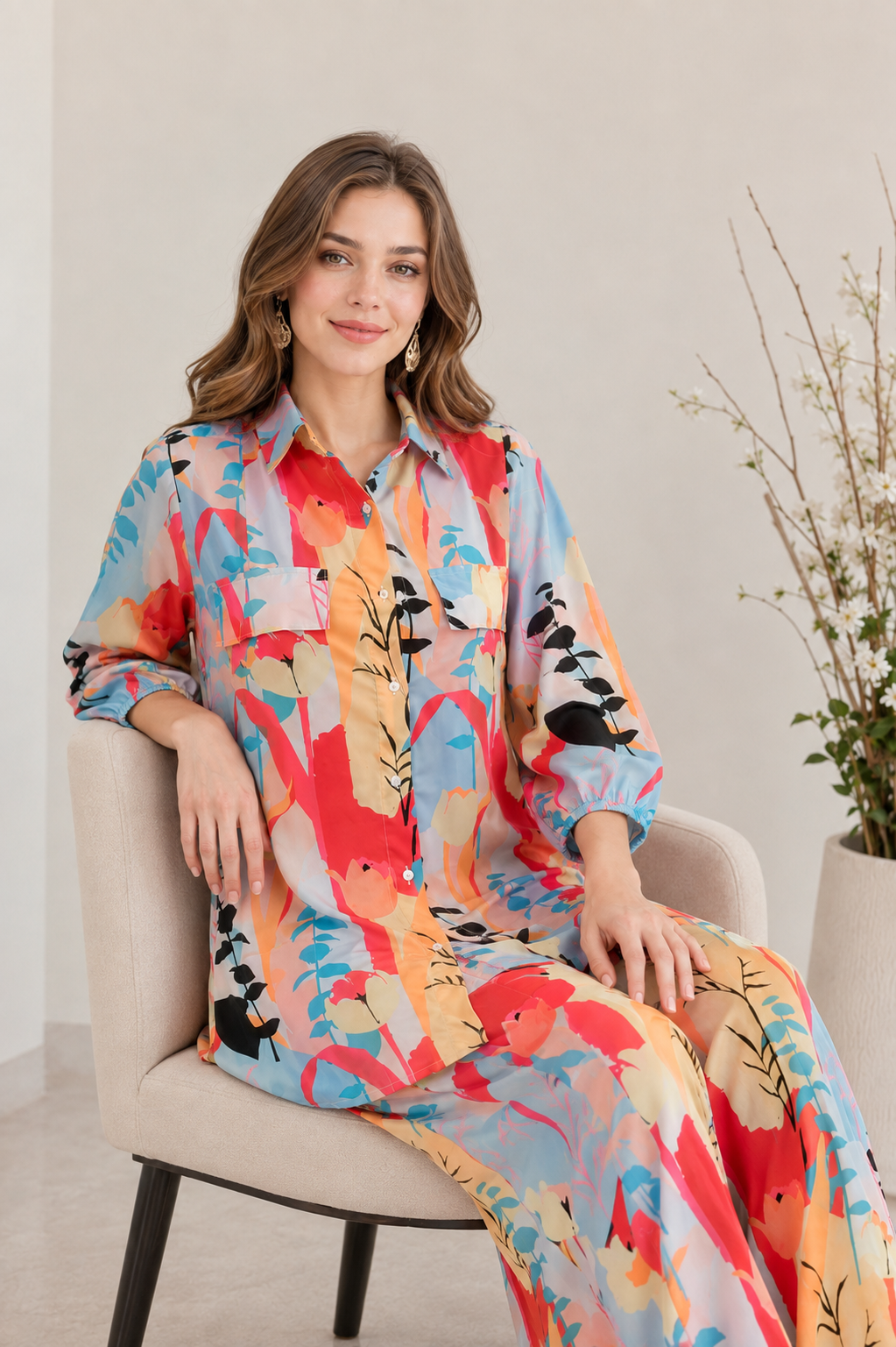  Coral Bloom Co-Ord Set 