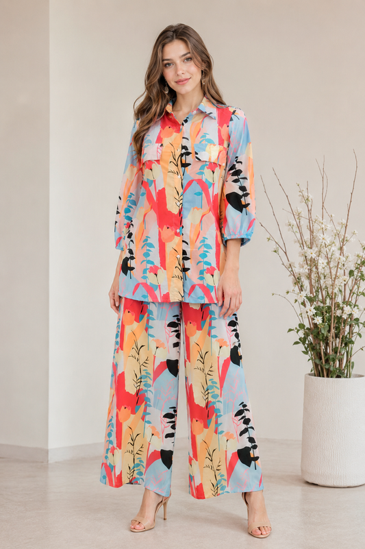  Coral Bloom Co-Ord Set 