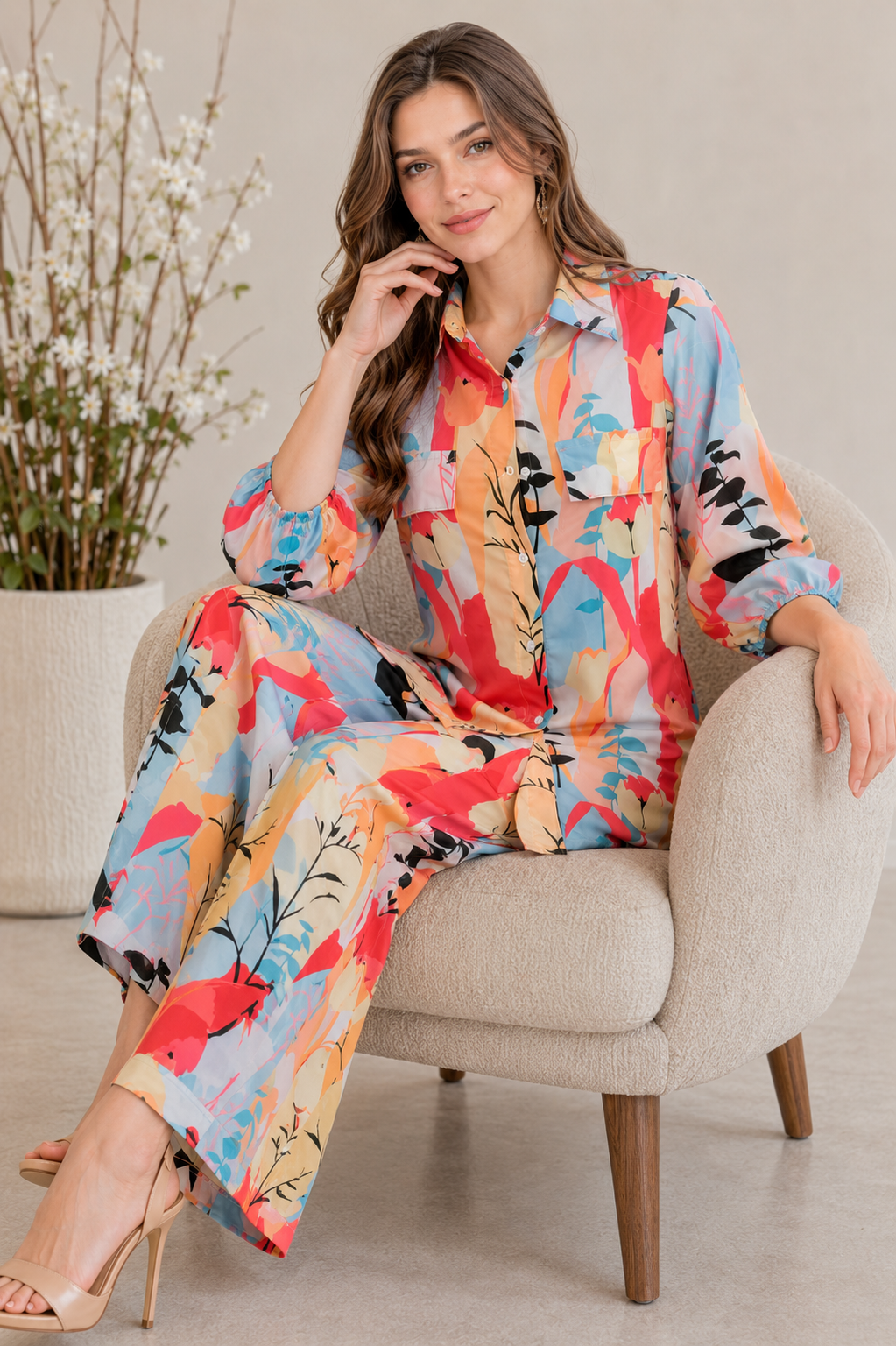  Coral Bloom Co-Ord Set 