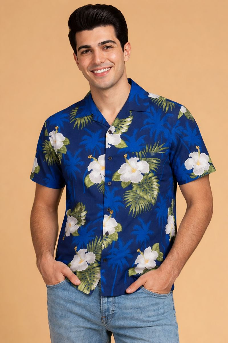 Paradise Blue Beach Shirt for Men