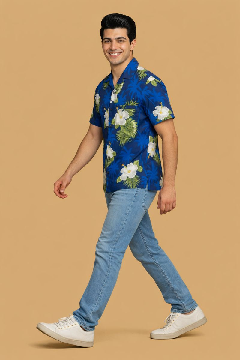 Paradise Blue Beach Shirt for Men