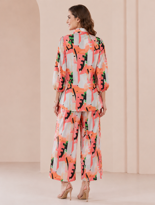 Peach Bloom Co-ord Set