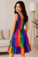 Prismatica short Smock Dress