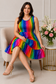 Prismatica short Smock Dress