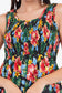 Tropical Flowers Short Smocked Dress