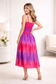 Pink Sunset Tie-Dye Smoke Long Dress