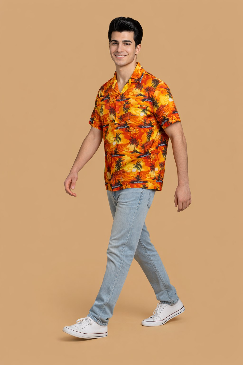 Carribbean Tropical Sunshine Beach Shirt for Men