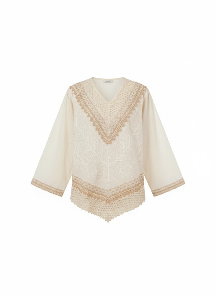 Amaya Embroidered Beige Co-Ord Set
