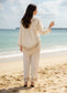 Amaya Embroidered Beige Co-Ord Set