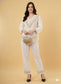 Amaya Embroidered Beige Co-Ord Set