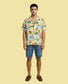 Tropical Flamingo Beach Shirt for Men